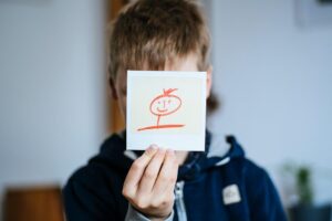 Child hiding emotions