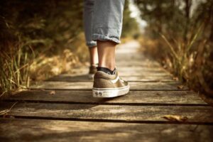 Person walking forward after treating problematic sexual behaviors