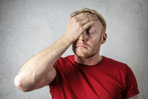 Man struggling with depression