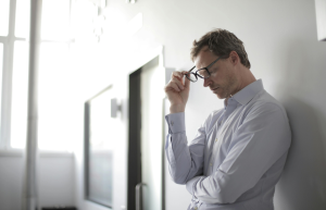 Man struggling with depression