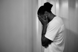 Man struggling with depression