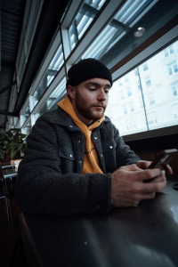 A man using his phone